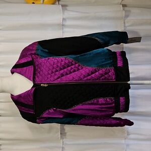 NWT 1980s Jewel Tone Quilted Windbreaker